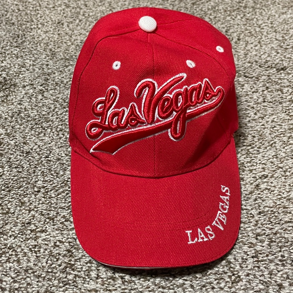 Red Las Vegas Embroidered Cap